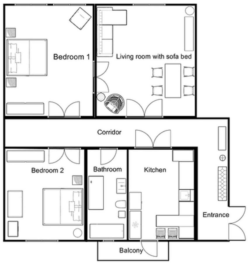 Designer Apartment 110M2 With King Size Beds & Equipped Kitchen Krakow Luaran gambar